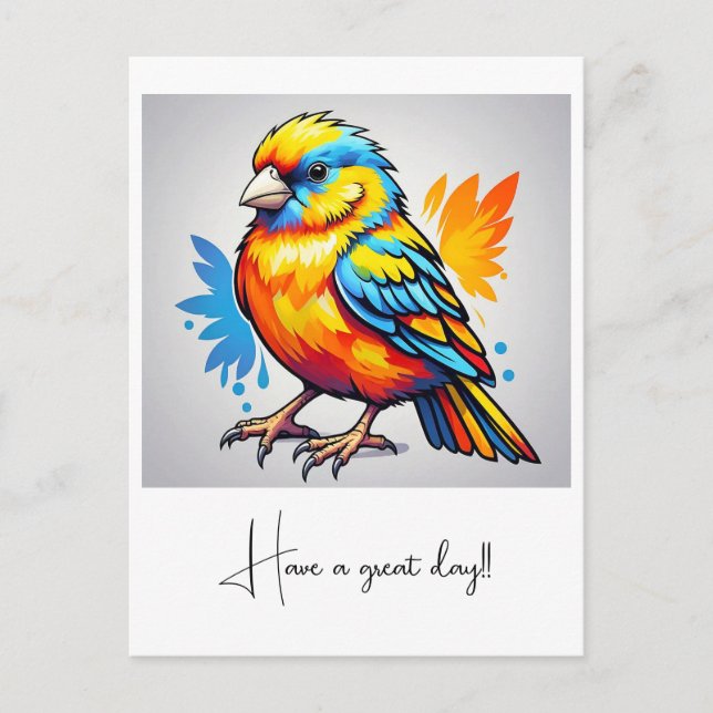 POSTAL " BELLEZA VIBRANTE AVIAR " (Anverso)