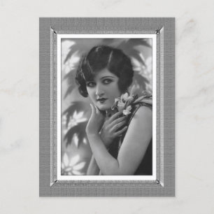 Postal Belleza vintage - Esos ojos - en blanco y negro