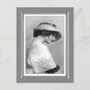 Postal Belleza vintage - Espíritu tranquilo - en blanco y