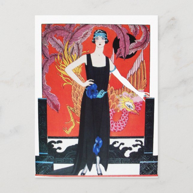 POSTAL BELLEZA Y FOENIX,DISEÑADOR DE MODA ARTISTA (Anverso)