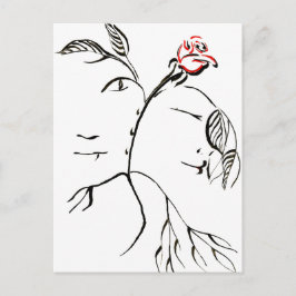 Postal Belleza y Rosa de bestias