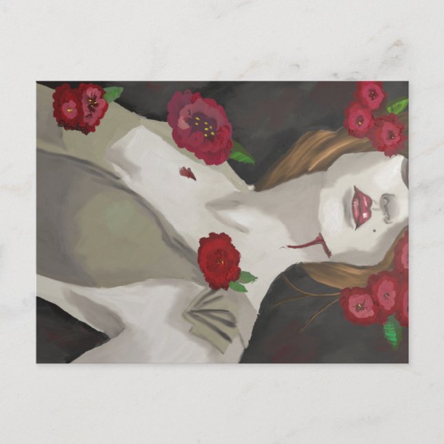 Postal Belleza zombificada (Anverso)