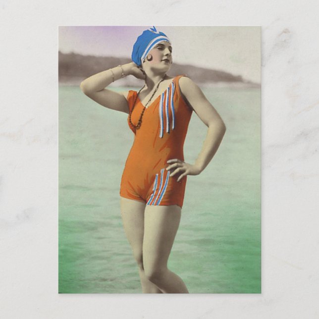 Postal Bellezas de baño del pasado (Anverso)