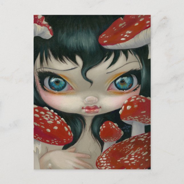 Postal "Bellezas envenenadas VI: Postcard de Fly Agaric (Anverso)