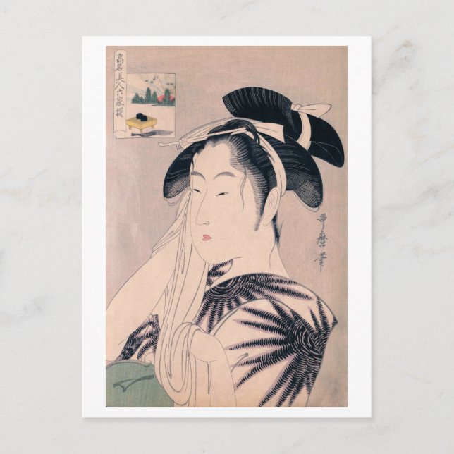 Postal Bellezas Ukiyoe [Utamaro] 021 (Anverso)
