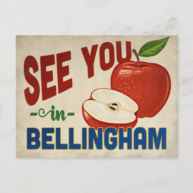 Postal Bellingham Washington Apple - Viajes de época (Anverso)