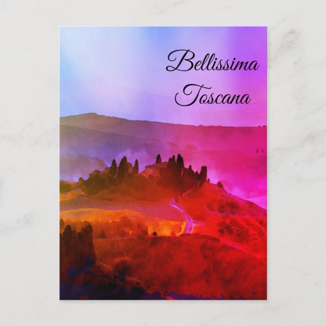 Postal *~* Bellissima Toscana - Idioma toscano italiano (Anverso)