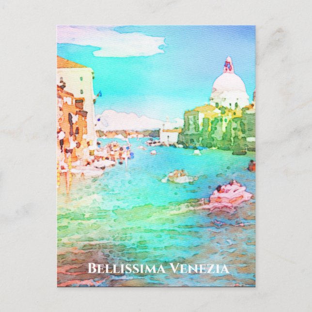 Postal ** Bellissima Venecia en lengua italiana (Anverso)