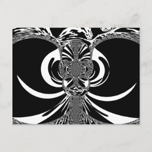 Postal Bello arte asombroso blanco africano de impresión