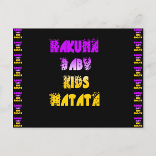 Postal Bello Arte de Impresión Hakuna Matata