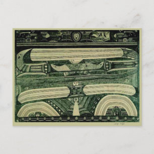 Postal Bello Artes de la "gasolina" de Wölfli