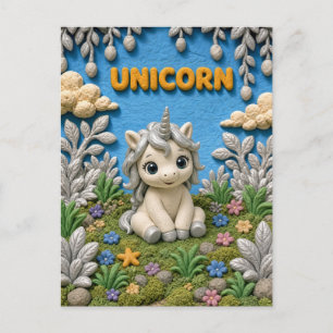 Postal Bello Bebe Unicornio, Mitológico