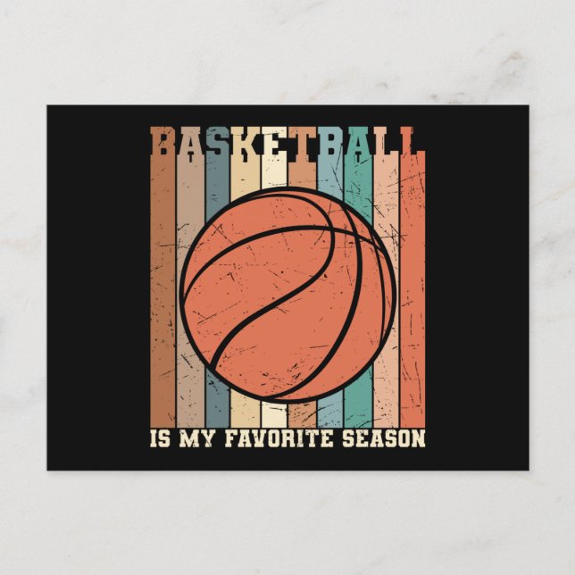Postal Bello diseño de baloncesto (Anverso)