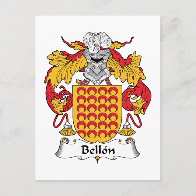 Postal Bellon Family Crest (Anverso)