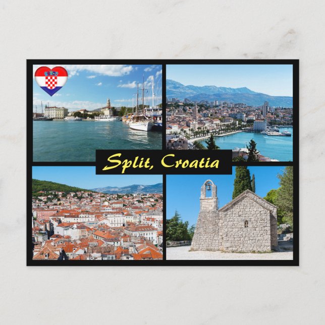 Postal Bellos monumentos divididos - Croacia, Europa (Anverso)