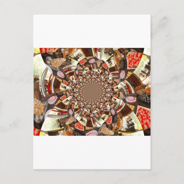 Postal Bellos pasteles y postres (Anverso)