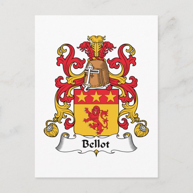 Postal Bellot Family Crest (Anverso)