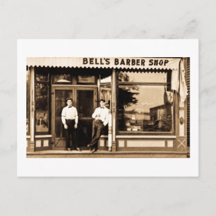 Postal Bell's Barber Shop Vintage Americana