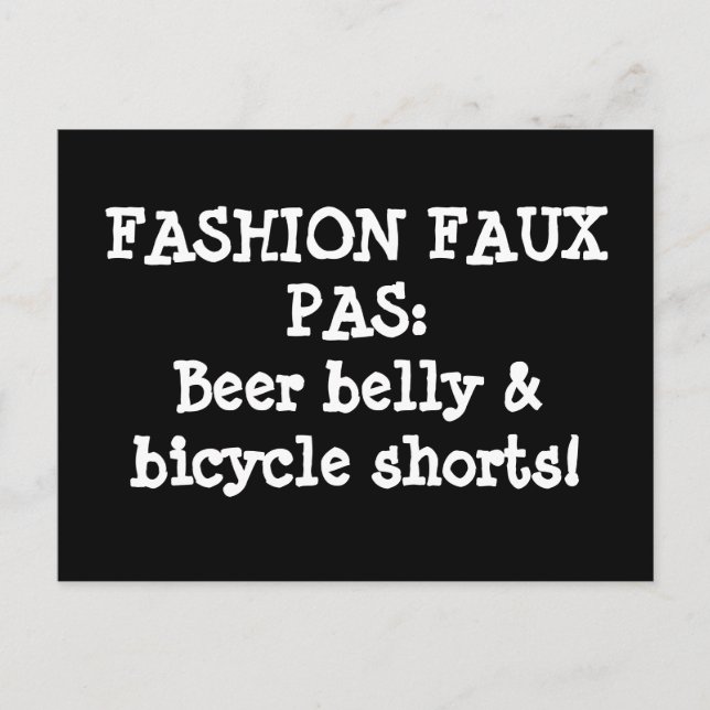 Postal Belly de cerveza (Anverso)