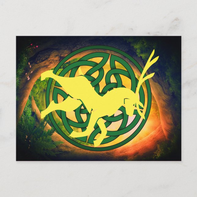 Postal Beltaine - Festival de Crecimiento de Mayo (Anverso)