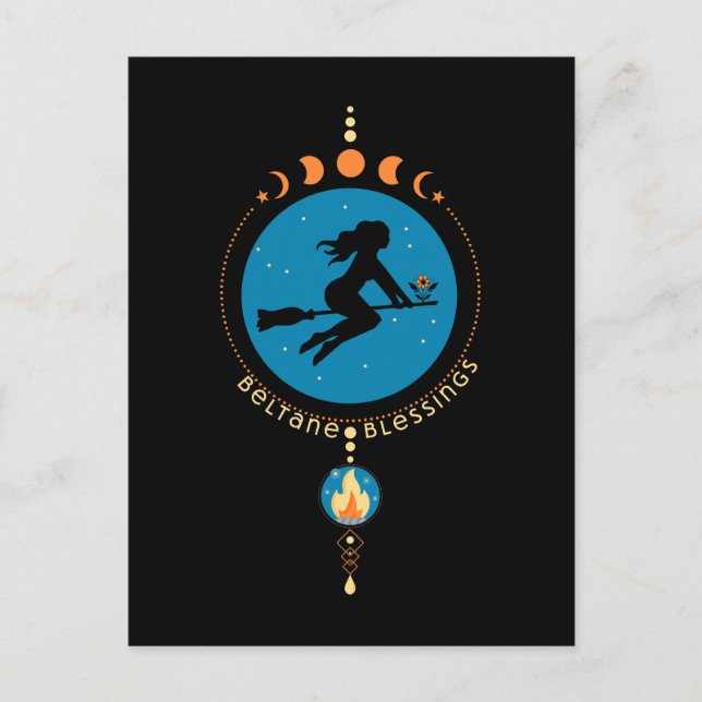 Postal Beltane Blessings (Anverso)