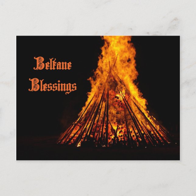Postal Beltane Blessings Post Card (Anverso)