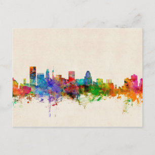 Postal Beltimore Maryland Skyline Cityscape