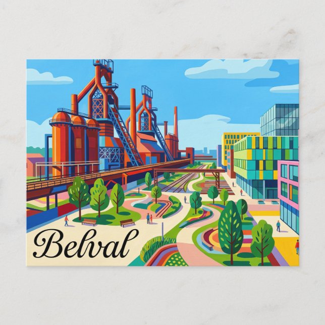 Postal Belval Luxemburgo (Anverso)