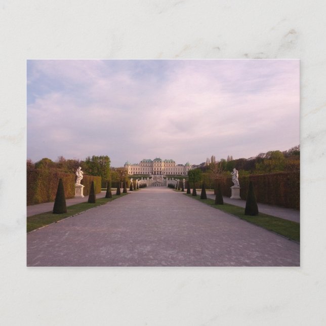 Postal Belvedere Gardens Palace Viena, Austria (Anverso)
