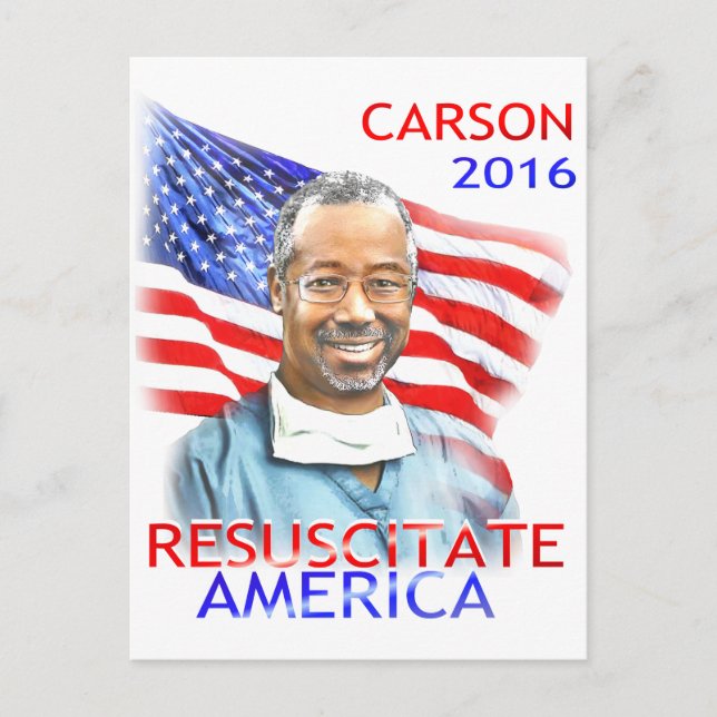Postal Ben Carson-Resuscitate Bandera de Estados Unidos 2 (Anverso)