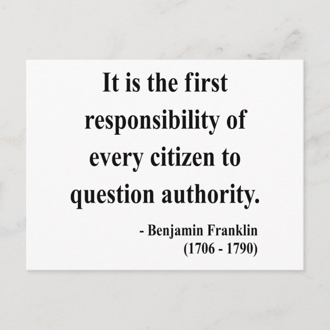 Postal Ben Franklin Cita 3a (Anverso)