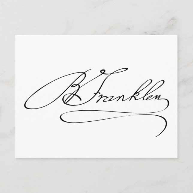 Postal Ben Franklin Signature (Anverso)