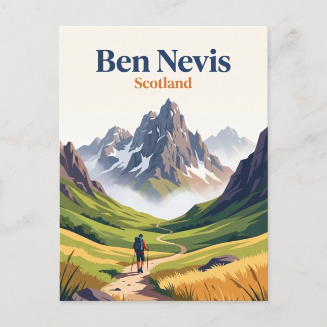 Postal Ben Nevis Escocia (Anverso)