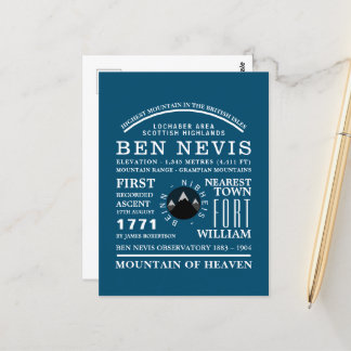 Postal Ben Nevis, información sobre la expedición a las m