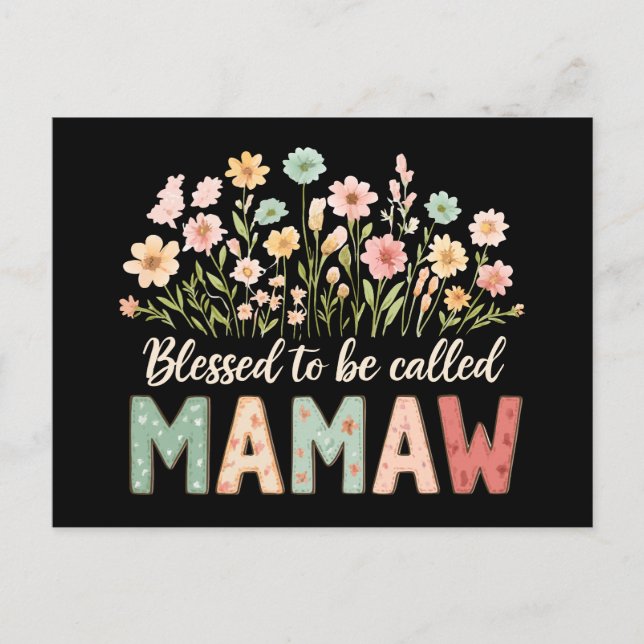 Postal Bendecida por ser llamada Mamaw (Anverso)