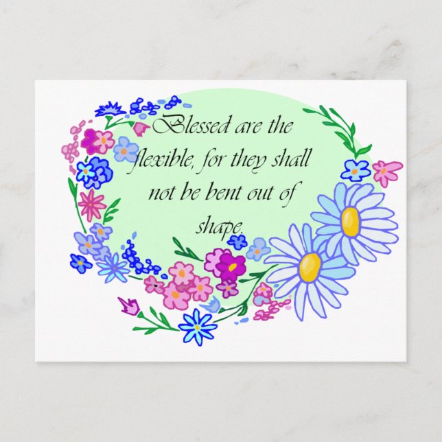 Postal Bendecidos son los flexibles (Anverso)