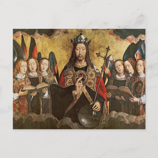 Postal Bendición de Cristo, el panel central de un (Anverso)