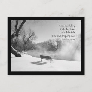 Postal Bendición de nieve en silencio
