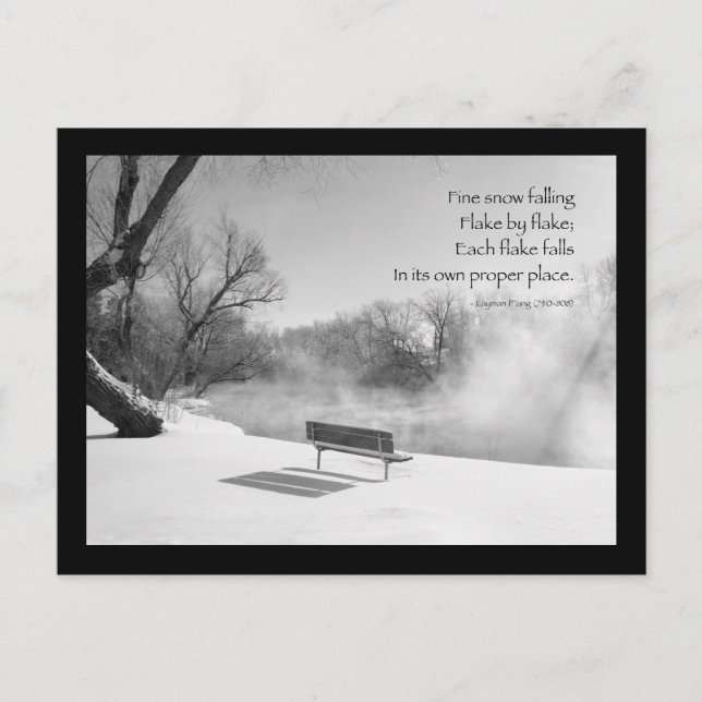 Postal Bendición de nieve en silencio (Anverso)