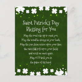 Postal Bendición del Día de San Patricio que el camino se