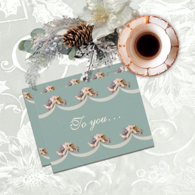 Postal Bendición en verde a la flor tostadora victoriana (Subido por el creador)