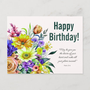 Postal Bendición Floral de Cumpleaños