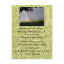 Bendición irlandesa inspiradora siempre recuerda