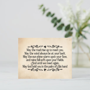 Postal Bendición irlandesa por el Día de San Patricio