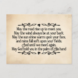 Postal Bendición irlandesa por el Día de San Patricio