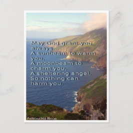 Postal Bendición irlandesa tradicional, costa irlandesa