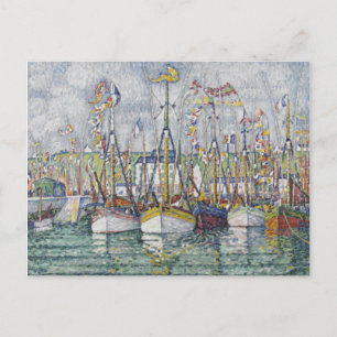 Postal Bendición vintage de la flota del atún en Groix