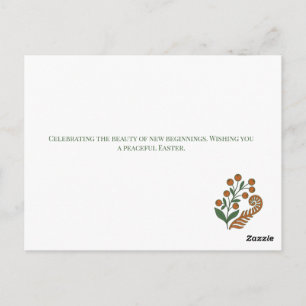 Postal Bendiciones botánicas modernas de Pascua