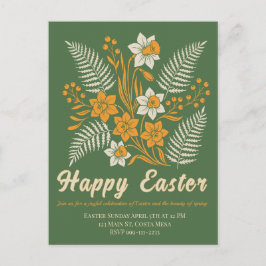 Postal Bendiciones botánicas modernas de Pascua