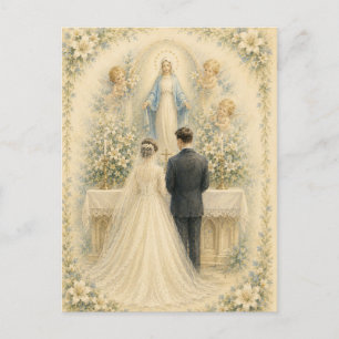 Postal Bendiciones de Boda Católicas Nuestra Señora de la